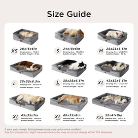 Bedsure Orthopedic Dog Bed Medium Size Dogs - Washable Small Medium Dog Cat Bed Waterproof, Comfort Cats Couch Sofa with Washable Removable Cover, Pets Bed with Nonskid Bottom, Grey, 28"