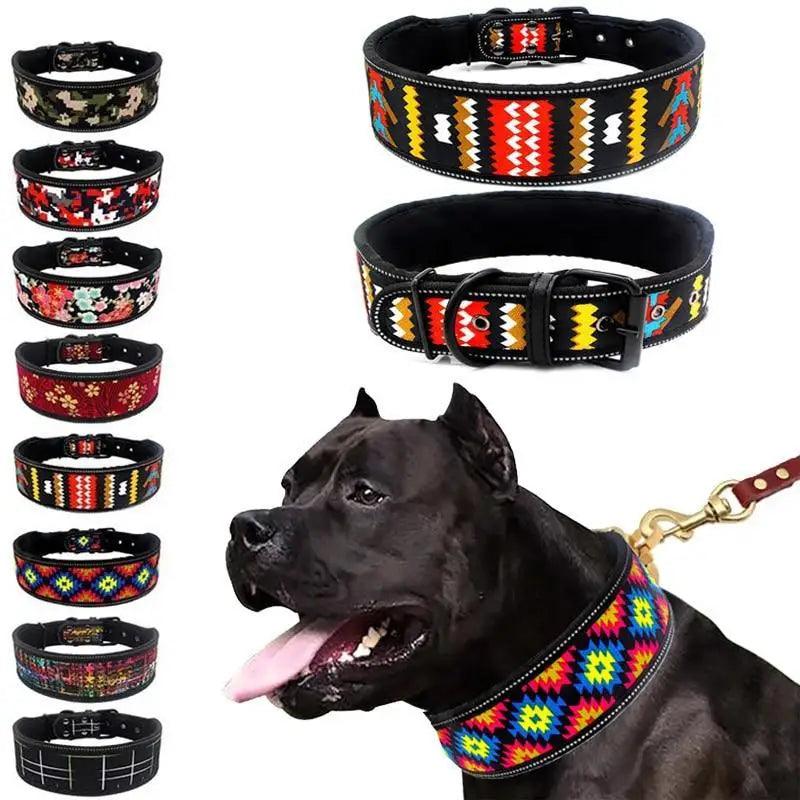 Reflective Puppy Big Dog Collar With Buckle, Adjustable