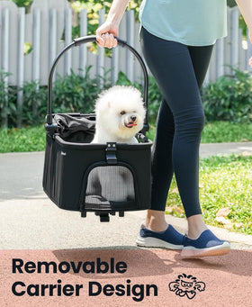 Stroller Foldable Removable Carrier 33lb Black
