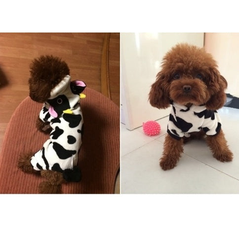 Cow Costume Hooded Sweater for Dogs & Cats
