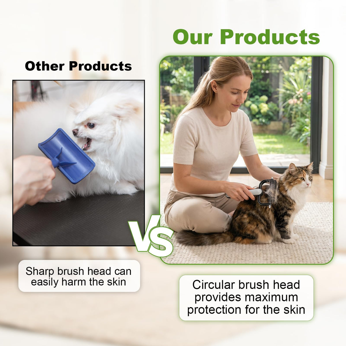 Double-Sided Dematting Comb For Dogs & Cats