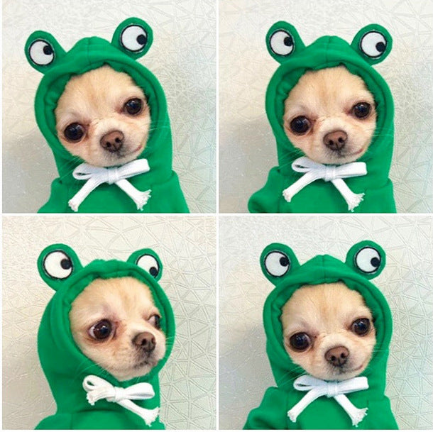 Fruit-Print Fleece Hoodie for Small Dogs