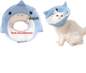Cat Recovery Cone, Shark Shaped