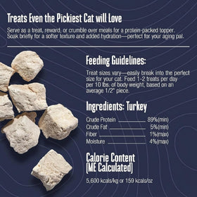 Whole Life Cat Just One Turkey Freeze Dried Cat Treats - Human Grade High Protein Food, Healthy Training Snacks, Freeze Dried Turkey Food Toppers, USA Made Natural Treats - 8 Oz (Pack of 1)
