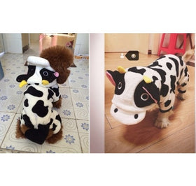 Cow Costume Hooded Sweater for Dogs & Cats