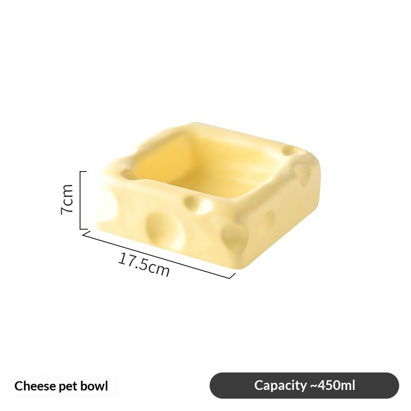 Cheese-shaped Ceramic Bowl