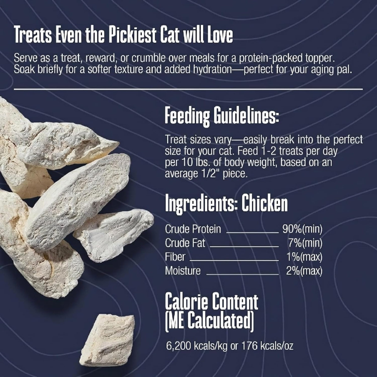 Whole Life Cat Just One Chicken Freeze Dried Cat Treats - Human Grade High Protein Food, Healthy Training Snacks, Freeze Dried Chicken Food Toppers, USA Made Natural Treats - 9 Oz (Pack of 1)