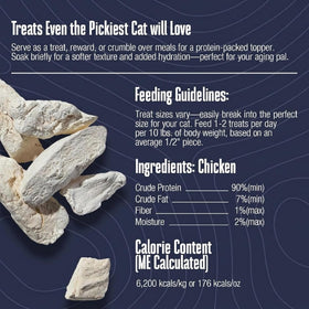 Whole Life Cat Just One Chicken Freeze Dried Cat Treats - Human Grade High Protein Food, Healthy Training Snacks, Freeze Dried Chicken Food Toppers, USA Made Natural Treats - 9 Oz (Pack of 1)