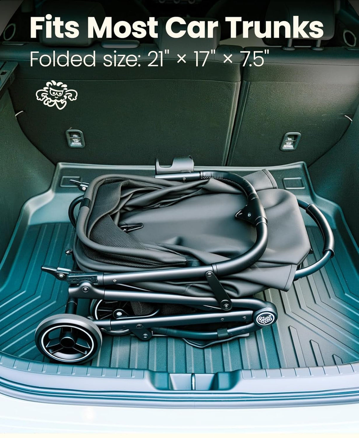 Stroller Foldable Removable Carrier 33lb Black