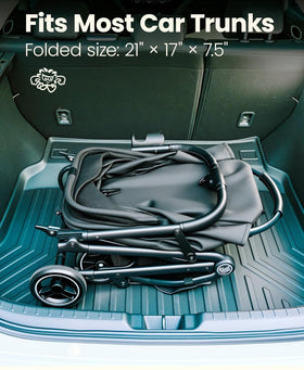 Stroller Foldable Removable Carrier 33lb Black