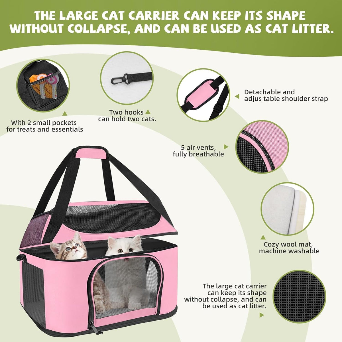 Soft Sided Carrier Backpack Airline Approved  up to 20Lbs