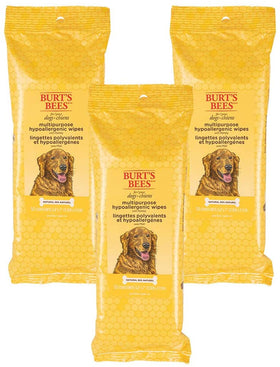 Honey Multipurpose Dog Grooming Wipes, Gentle Hypoallergenic Spot Cleaning Sheets, Ph Balanced Natural Origin Formula for Paws, Face and Butt, 50 Count - 3 Pack