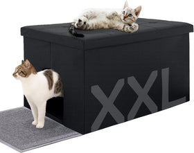 Cat Litter Box Enclosure Furniture Hidden, Cat Washroom Bench Storage Cabinet | Extra Large 35.4'' X 19.7'' X 19.7''| Dog Proof | Waterproof Inside/Easy Clean | Easy Assembly | Odor Control