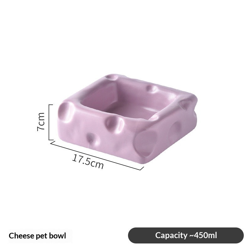Cheese-shaped Ceramic Bowl
