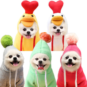 Fruit-Print Fleece Hoodie for Small Dogs