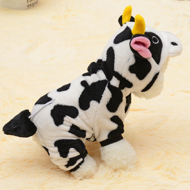 Cow Costume Hooded Sweater for Dogs & Cats