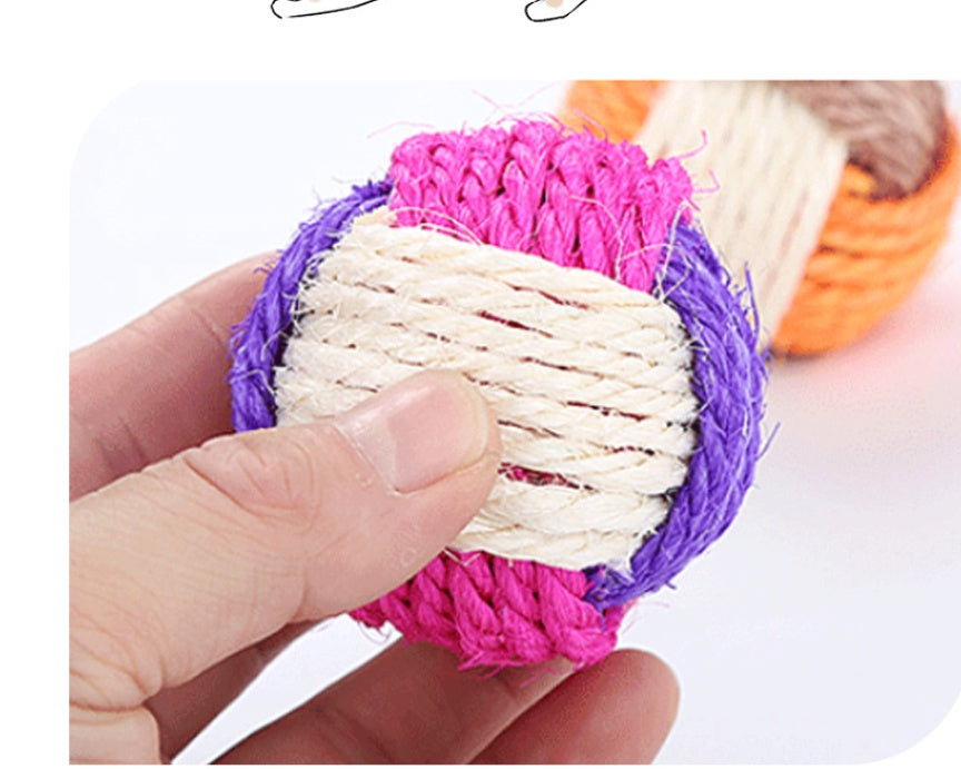 Cat Toy Three-Color Sisal Ball