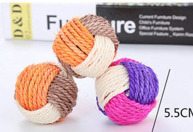 Cat Toy Three-Color Sisal Ball