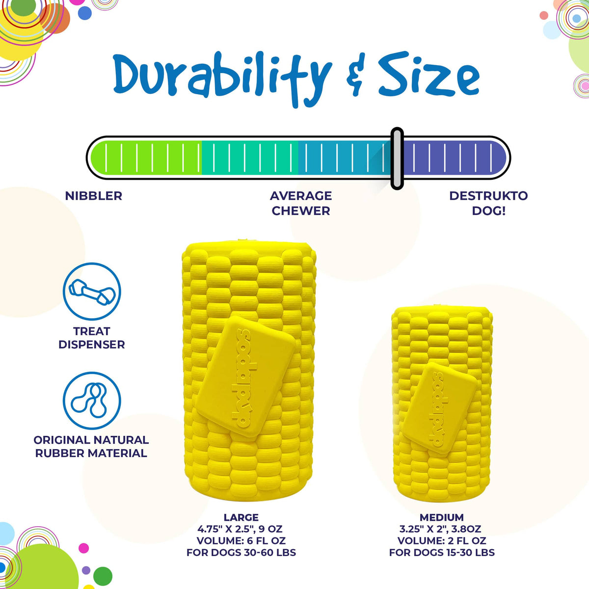 Corn on the Cob Dog Treat Dispenser