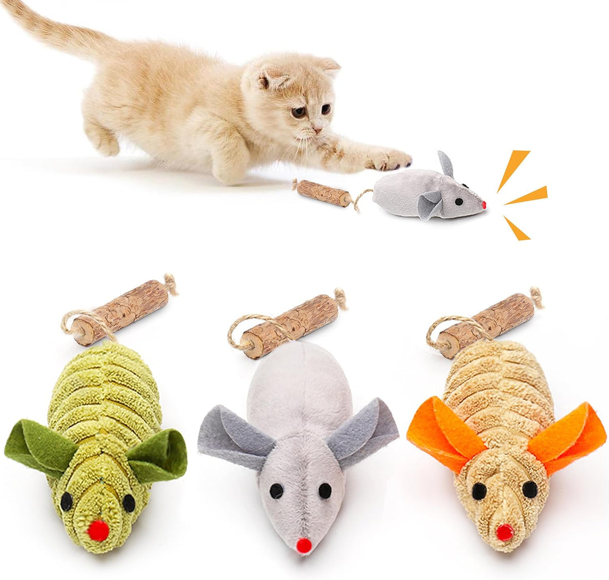 Interactive Cat Nip Chirping Toy Cat Chew