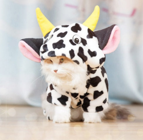 Cow Costume Hooded Sweater for Dogs & Cats