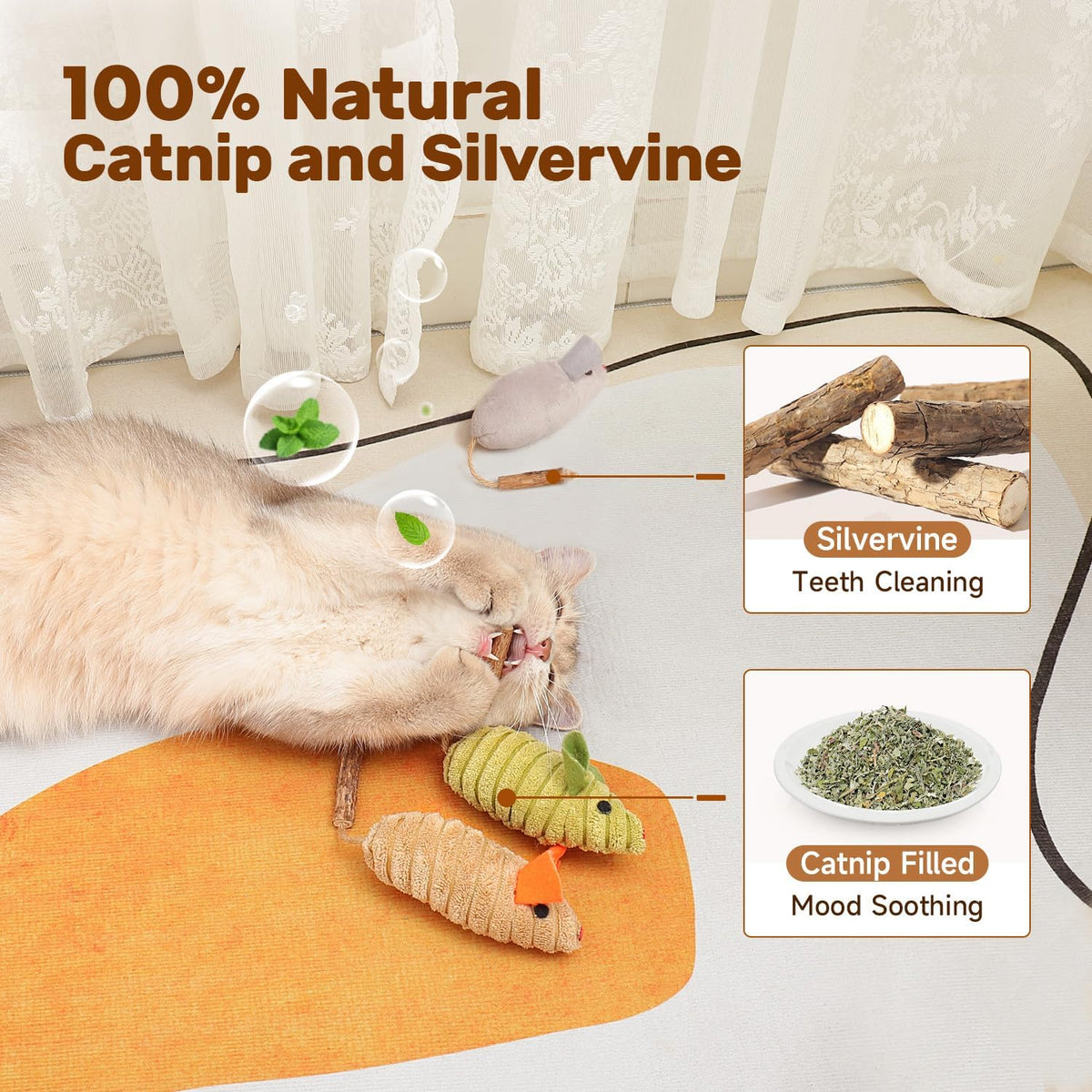 Interactive Cat Nip Chirping Toy Cat Chew