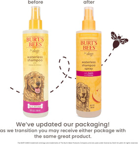 Waterless Shampoo Spray for Dogs, Apple & Honey, No-Rinse Dry Dog Shampoo for All Dogs and Puppies, Ph Balanced, No Sulfates, Parabens, Phthalates, 10 Fl Oz