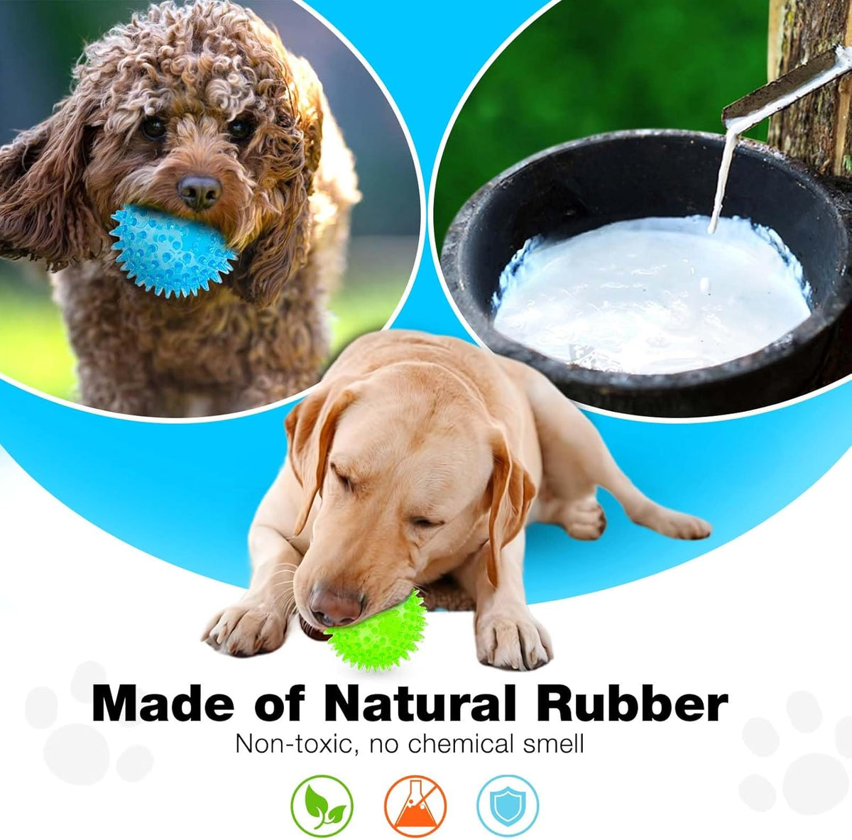 Squeaky Interactive Dog Balls for Puppy Teething