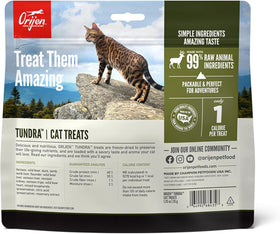 ORIJEN Freeze Dried Cat Treats Grain Free, 1.25Oz Bag | 99% Animal Ingredients, Freeze Dried, Grain Free, High Protein, 1 Calorie Each, Ideal for Training, Nutrients Locked In