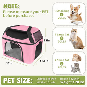 Soft Sided Carrier Backpack Airline Approved  up to 20Lbs