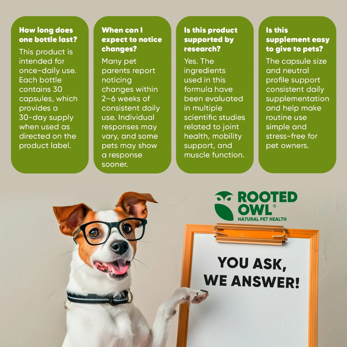 Rooted Owl™ Joint & Muscle Health (Small Pets)