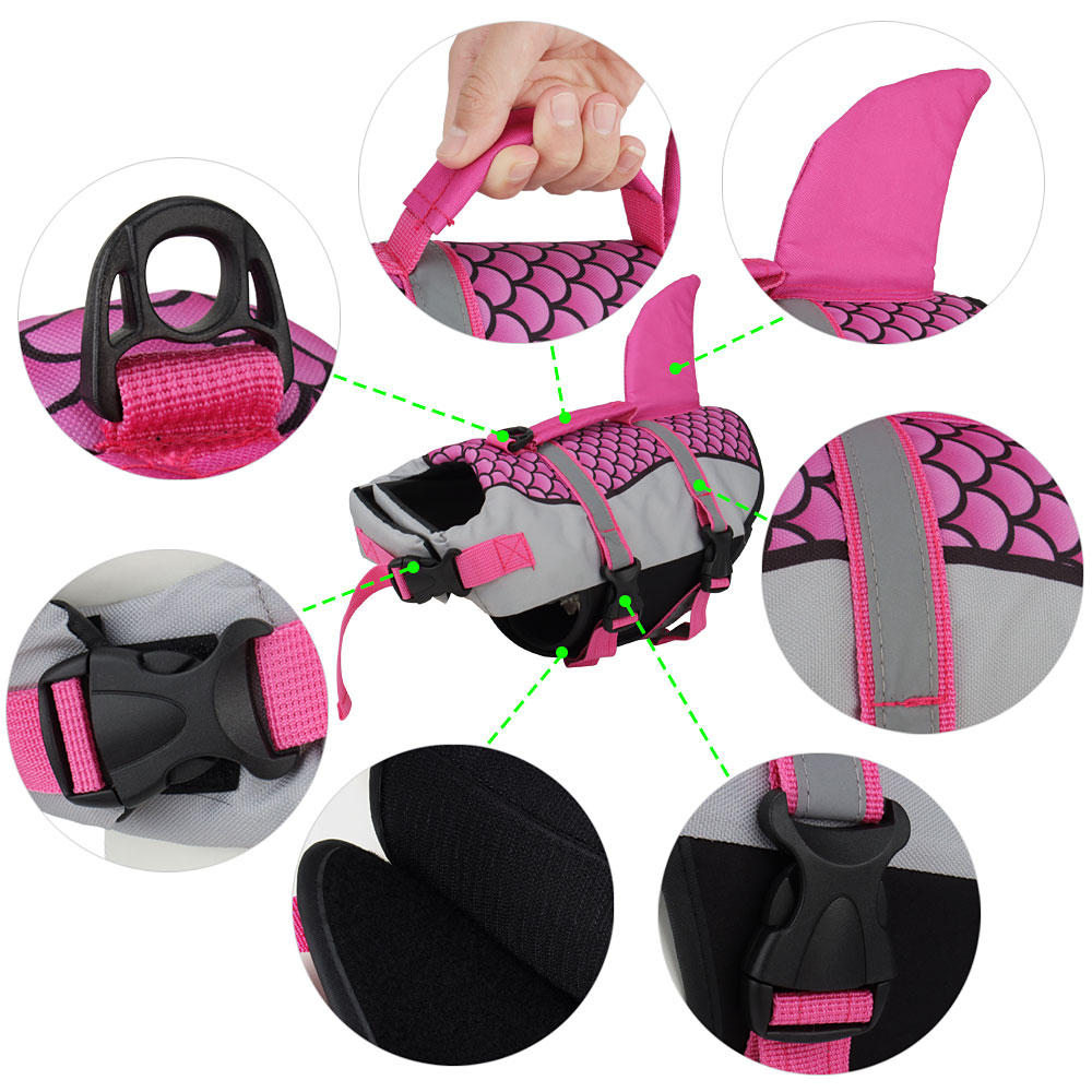 Shark-Print Life Jacket – Swim Vest Harness