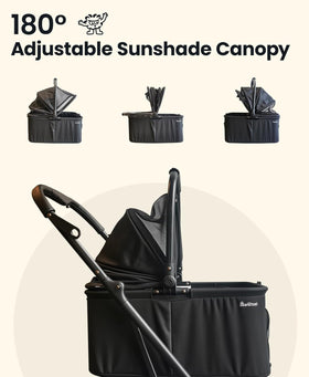 Stroller Foldable Removable Carrier 33lb Black
