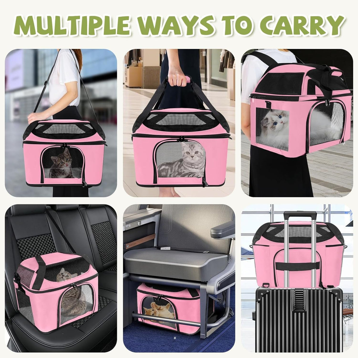 Soft Sided Carrier Backpack Airline Approved  up to 20Lbs