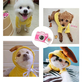 Fruit-Print Fleece Hoodie for Small Dogs