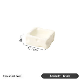 Cheese-shaped Ceramic Bowl