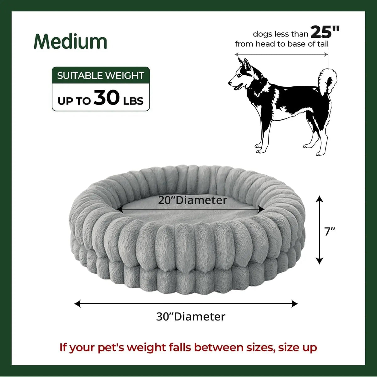 Luxury Donut Dog Bed | Orthopedic Calming Round Bed (Washable)