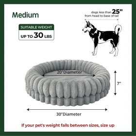 Luxury Donut Dog Bed | Orthopedic Calming Round Bed (Washable)