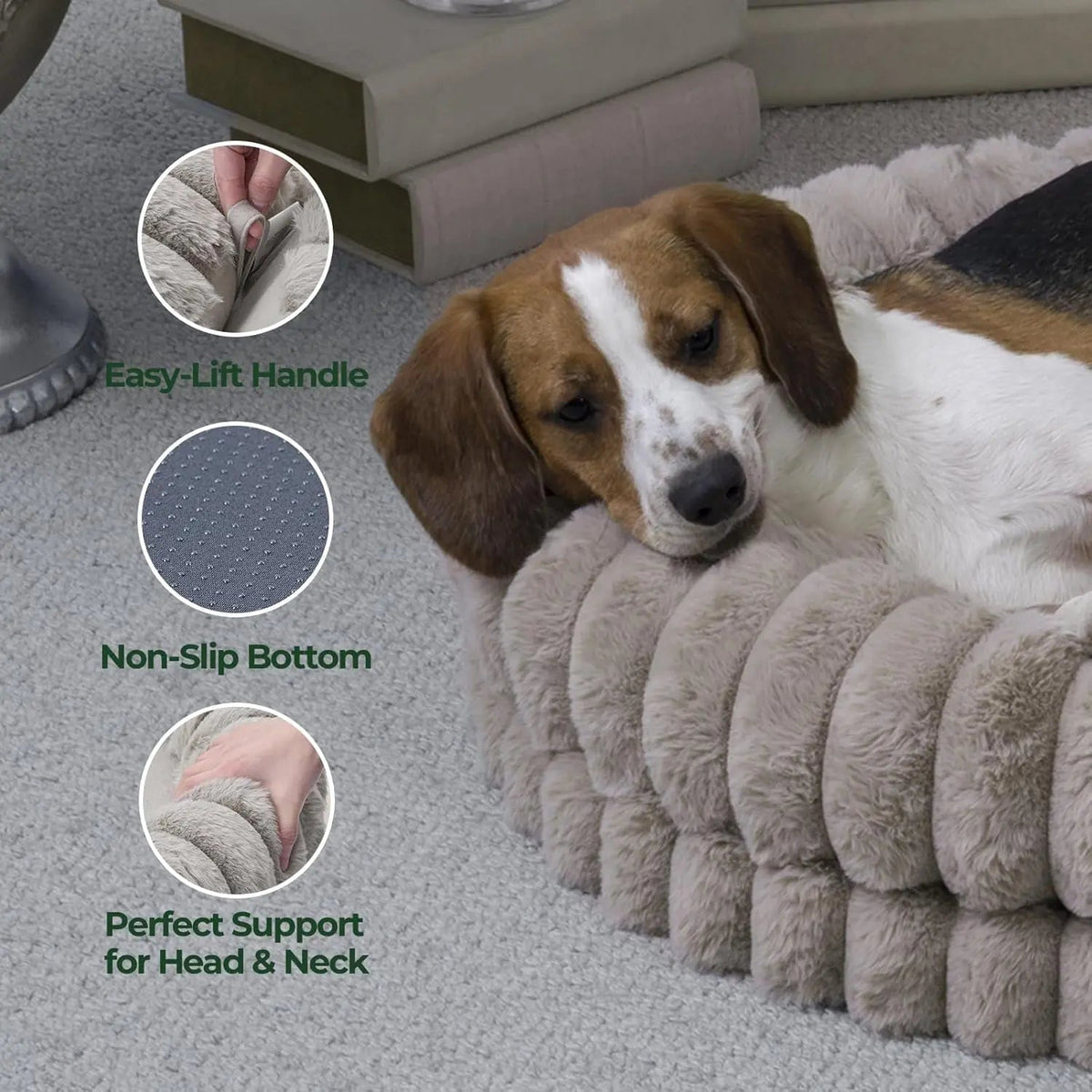 Luxury Donut Dog Bed | Orthopedic Calming Round Bed (Washable)