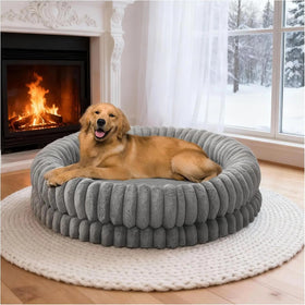 Luxury Donut Dog Bed | Orthopedic Calming Round Bed (Washable)