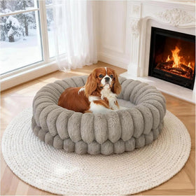 Luxury Donut Dog Bed | Orthopedic Calming Round Bed (Washable)
