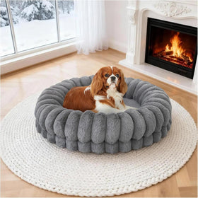 Luxury Donut Dog Bed | Orthopedic Calming Round Bed (Washable)