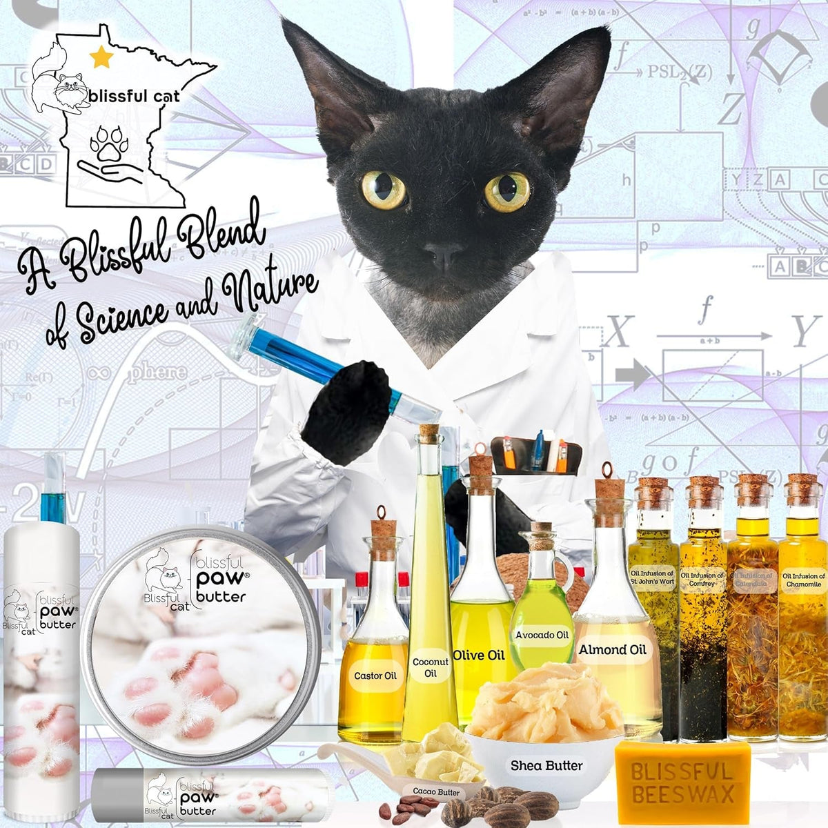 Blissful Cat Paw Butter Lick-Safe Balm Moisturizer 1oz