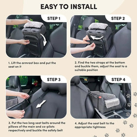 Center Console Car Seat, Portable Pet Booster Seat