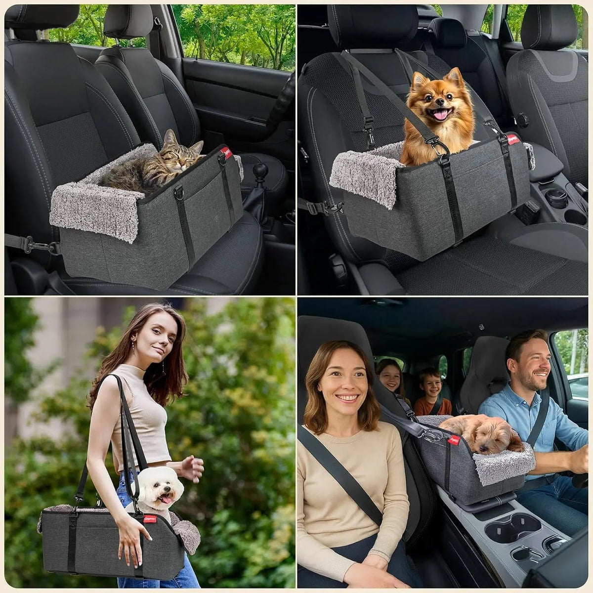Center Console Car Seat, Portable Pet Booster Seat