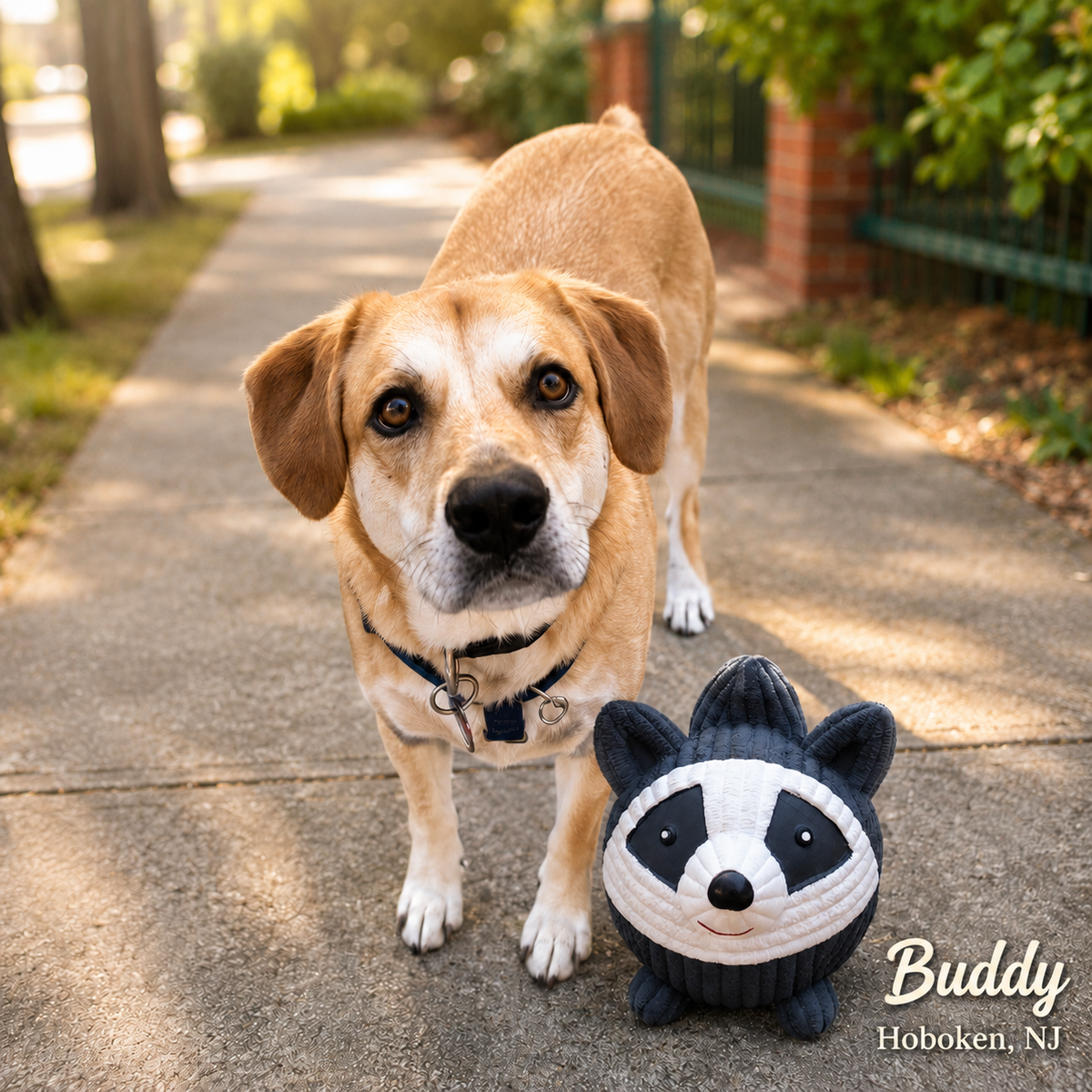 Reggie Raccoon Ruff-Tex® Latex Ball Dog Toy, Large