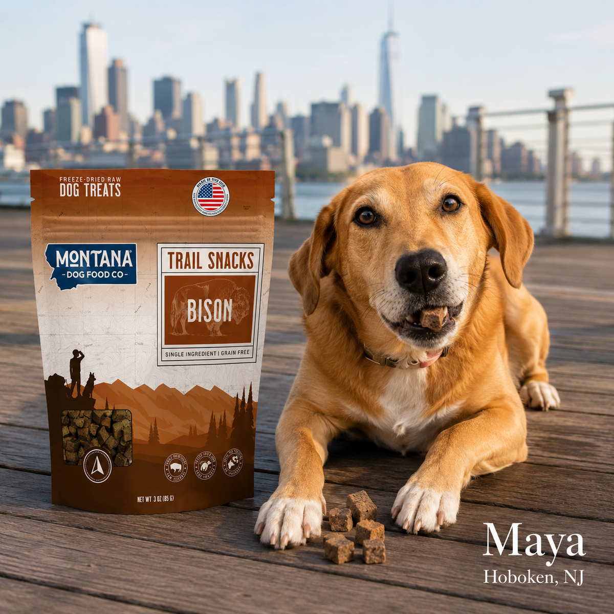 Bison Liver Freeze-Dried Raw Trail Snacks (Treats) for Dogs 3oz