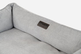 Chester & Lee | Fancy Corduroy Sleeper Dog Bed Gray