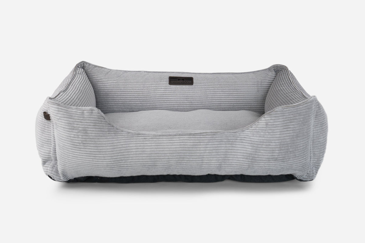 Chester & Lee | Fancy Corduroy Sleeper Dog Bed Gray
