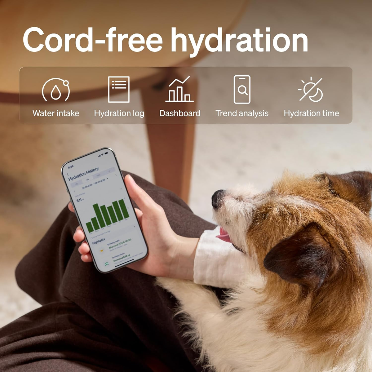Water Fountain Stainless Steel Smart App 3L Automatic Pet Fountain